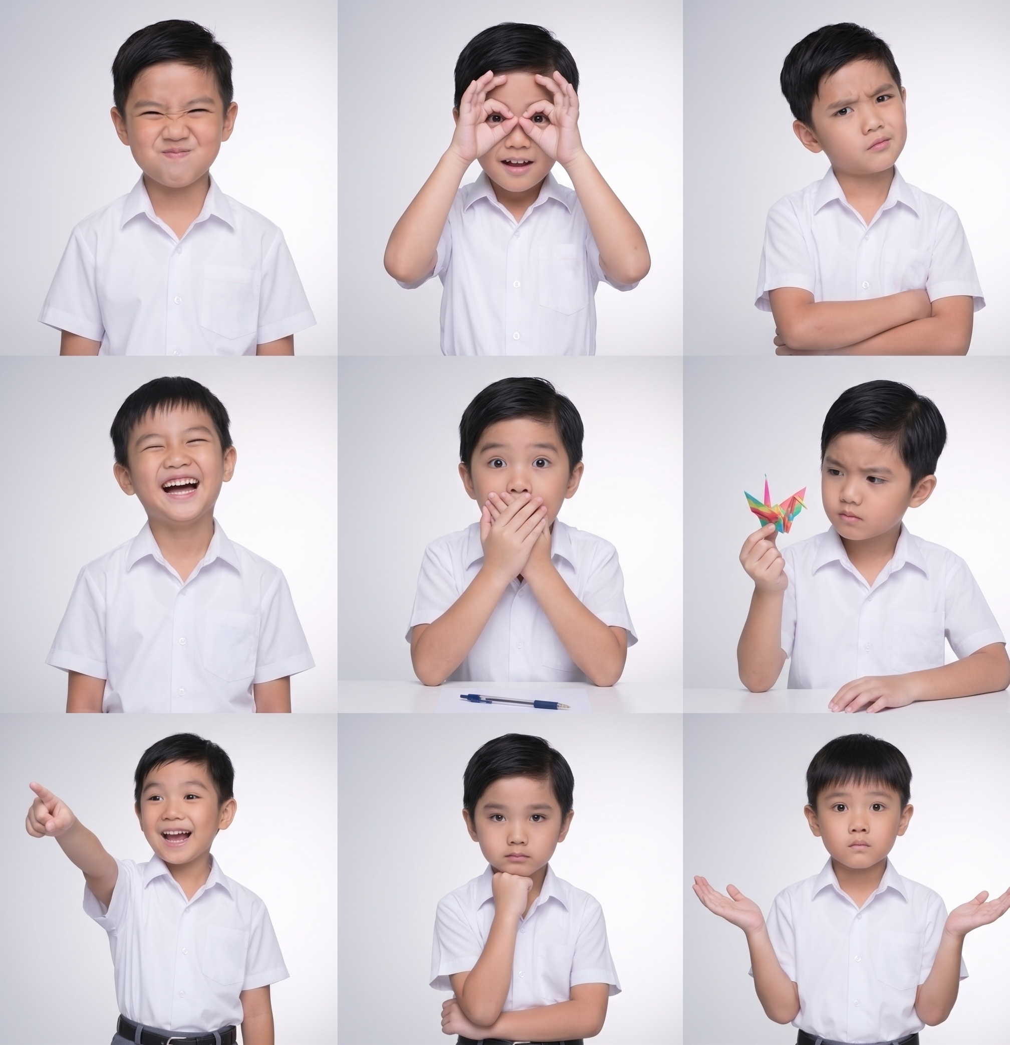小學男孩9格相